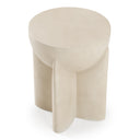 Elsa - Modern Oyster Concrete Round End Table