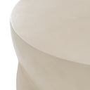 Elsa - Modern Oyster Concrete Round End Table