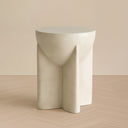 Elsa - Modern Oyster Concrete Round End Table