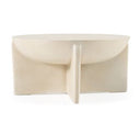 Elsa - Modern Oyster Concrete Round End Table