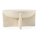 Elsa - Modern Oyster Concrete Round Coffee Table