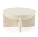 Elsa - Modern Oyster Concrete Round End Table