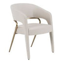 Vela - Modern Ceramic + Brass Dining Table