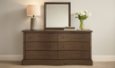 Clarence 6 Drawer Dresser Warm Brown