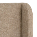 emilio + roma - modern beige fabric + walnut 4-piece bedroom set