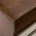 Emilio - Modern Natural Burlap + Walnut Dresser