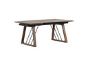 Emmond - Mid-Century Modern Ceramic + Walnut Extendable Dining Table