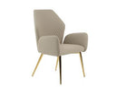 Batavia - Modern White & Gold Dining Chair (Set of 2)