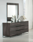 Enzo Italian Modern Grey Oak Nightstand