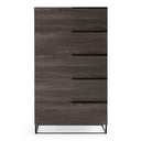 Enzo Italian Modern Grey Oak Chest