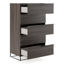 Enzo Italian Modern Grey Oak Chest