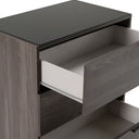 Enzo Italian Modern Grey Oak Chest