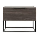Enzo Italian Modern Grey Oak & Fabric 4-Piece Bedroom Set