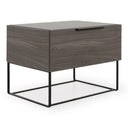 Enzo Italian Modern Grey Oak & Fabric 4-Piece Bedroom Set