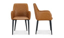 CANTATA DINING CHAIR TAWNY VEGAN LEATHER-SET OF TWO