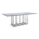Ericson - Modern Glass & Stainless Steel Dining Table