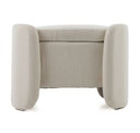 Erin - Modern Cream Fabric Storage Ottoman Bench