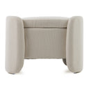 Erin - Modern Cream Fabric Storage Ottoman