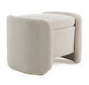 Erin - Modern Cream Fabric Storage Ottoman Bench