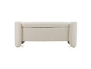 Erin - Modern Cream Fabric Storage Ottoman Bench