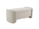 Erin - Modern Cream Fabric Storage Ottoman Bench