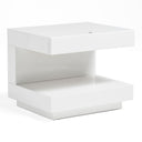 Esso Modern White Glossy Nightstand