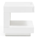 Esso Modern White Glossy Nightstand