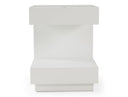 Esso Modern White Glossy Tall Nightstand