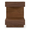 Esso Modern White Glossy Tall Nightstand