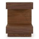 Esso - Contemporary Walnut Tall Nightstand