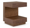 Esso Modern White Glossy Tall Nightstand