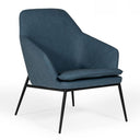Esteban - Industrial Blue Eco-Leather Accent Chair