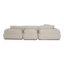Evans - Contemporary Off-White Fabric Modular Sectional Sofa-5-Piece Sectional