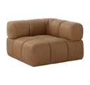 Everest - Modern Brown Leather Modular Armless Sectional Seat