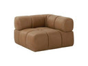 Everest - Modern Brown Leather Modular Corner Sectional Seat
