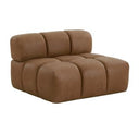 Everest - Modern Brown Leather Ottoman