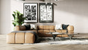 Everest - Modern Brown Leather Modular Sectional Sofa-4-Piece Sectional