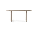 Evermore - Modern Grey Faux Cement Oval Dining Table