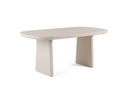 Evermore - Modern Grey Faux Cement Oval Dining Table