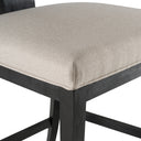 Fabien - Mid-Century Modern Beige Linen + Black Walnut Counter Chair