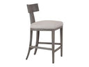 Fabien - Mid-Century Modern Beige Linen + Grey Wash Counter Chair