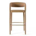 Faerron - Modern Tan Leatherette Bar Chair