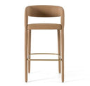 Faerron - Modern Black Leatherette Bar Chair