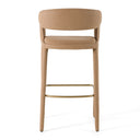 Faerron - Modern Tan Leatherette Bar Chair