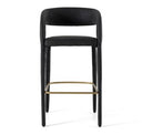 Faerron - Modern Grey Leatherette Bar Chair