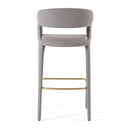 Faerron - Modern Grey Leatherette Bar Chair