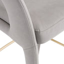 Faerron - Modern Grey Leatherette Bar Chair