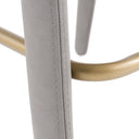 Faerron - Modern Grey Leatherette Bar Chair