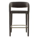 Faerron - Modern Grey Fabric Counter Chair