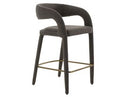 Faerron - Modern Grey Fabric Counter Chair